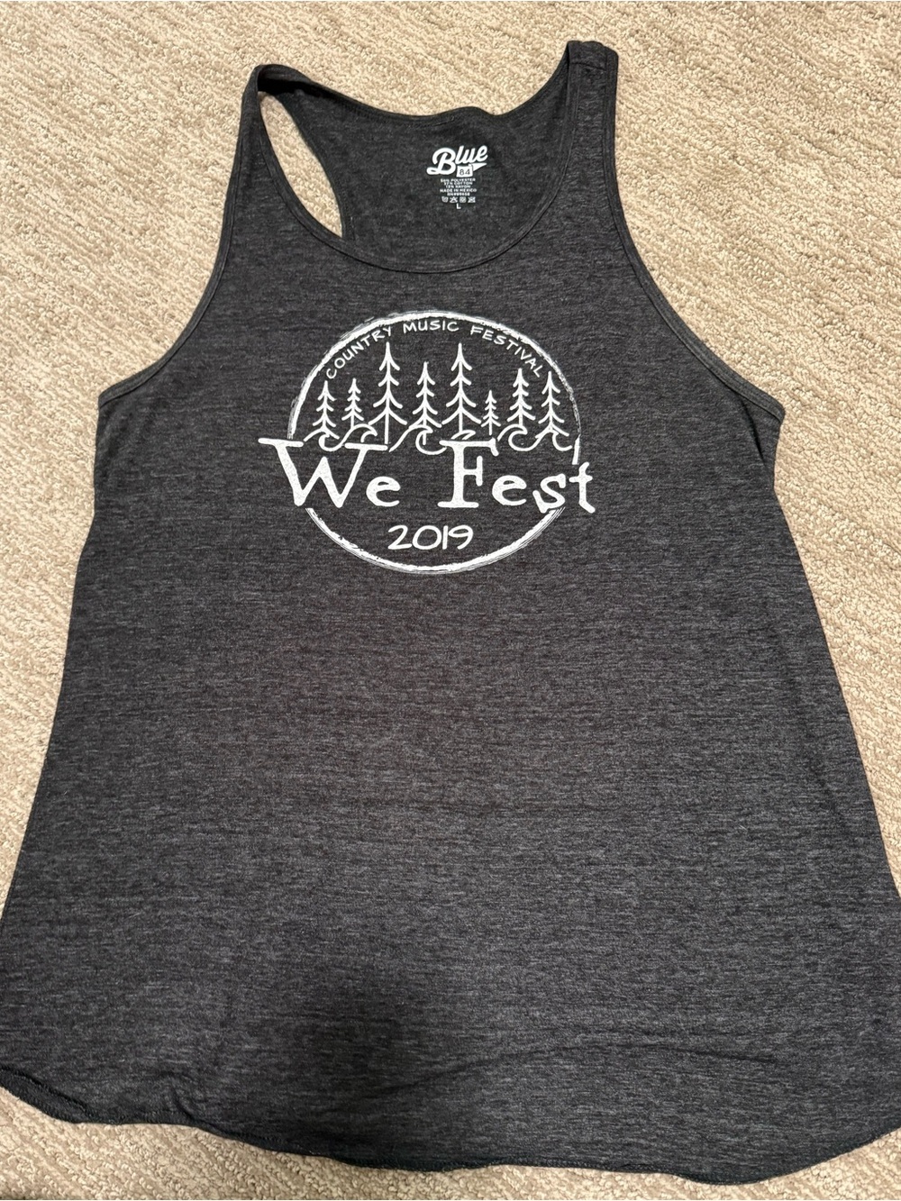 We Fest 2019 Charcoal Racerback Tank Top